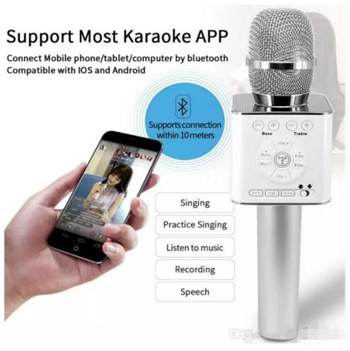 GOOD Magic Q9 Bluetooth Wireless Microphone Handheld Microfono KTV With Speaker Mic Loudspeaker Karaoke Q7 Upgrade For android phone