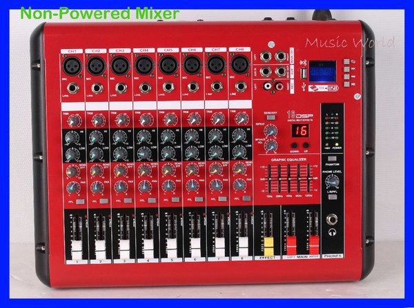 New 8 Channel Professional Powered Mixer Recording Function SMR801 Mezcladora De DJ