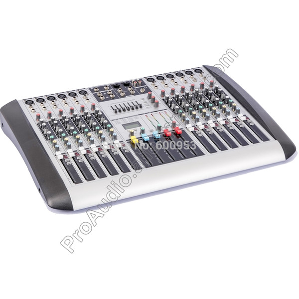 MICWL New 12 Channel 7-Band EQ Audio Music Mixer Mixing Console XLR LINE Input 48V Phantom Power for Recording DJ Stage Karaoke