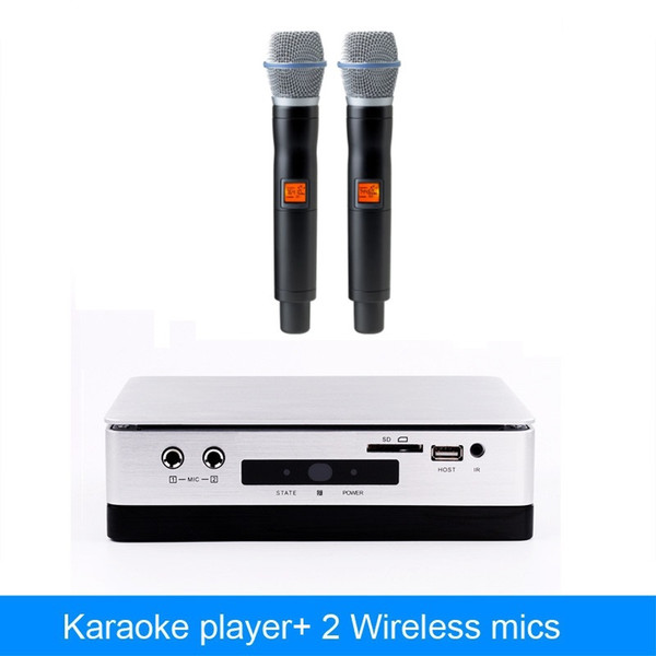 Chinese HDD karaoke player machine With 2TB hard driver include 42k songs plus wireless microphone karaoke system