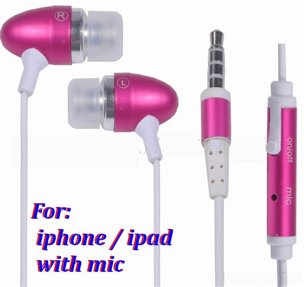 300pcs/lot*3.5mm Stereo Handsfree In ear Earphone Headset with Mic For iphone 6 6s plus 5s all mobile phone