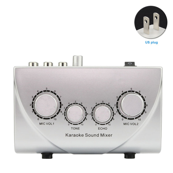 Audio System Karaoke Machine Digital Audio Sound Devices Sound Mixer Console Portable Echo Mixer Mini Professional 2 Plugs