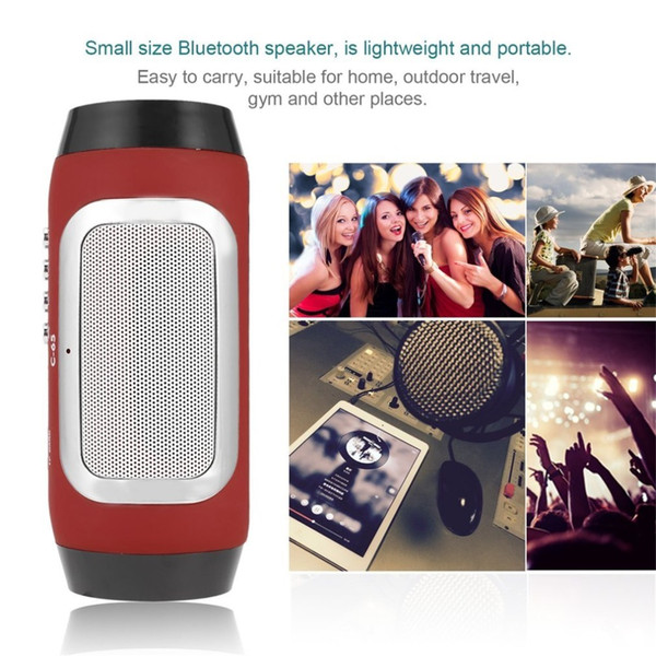 PCTC HIFI red colour wireless Bluetooth subwoofer Mini outdoor speaker TF FM FM(red colour)