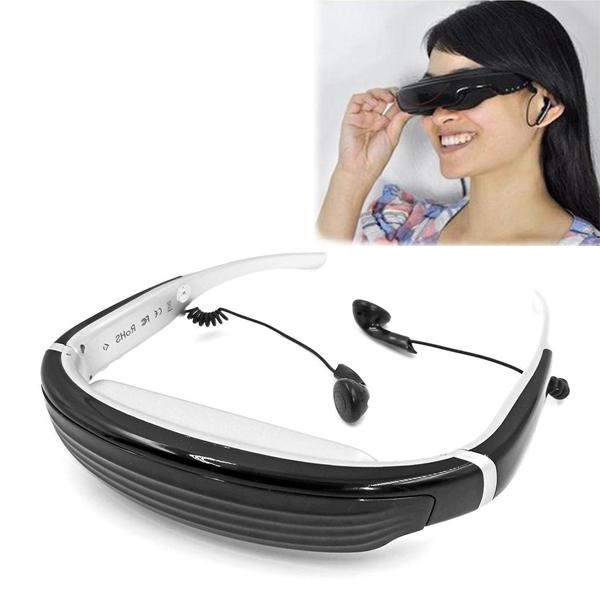 Portable Eyewear 16:9 Virtual HD Wide Screen Multimedia Player VG320 3D Stereo Video Glasses Mobile Theater 4GB HDMI interface