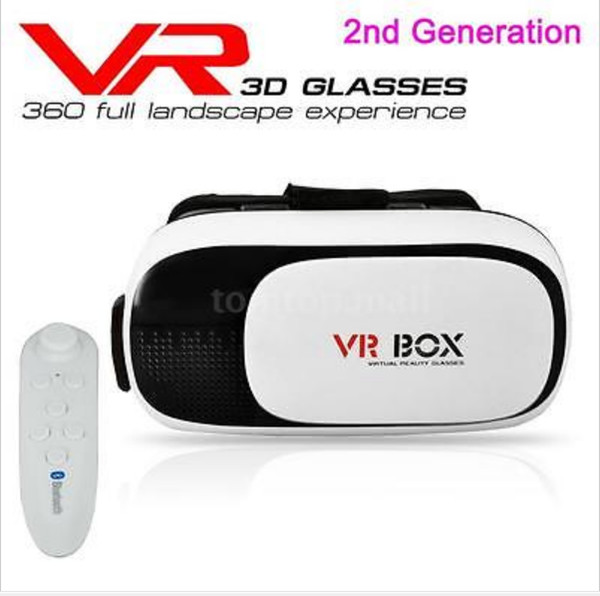 4pcs Send Free DHL New Google Cardboard 2nd Gen VR BDX 2.0 Virtual Reality 3D Glasses Game For iPhone Samsung HTC+ Bluetooth Control