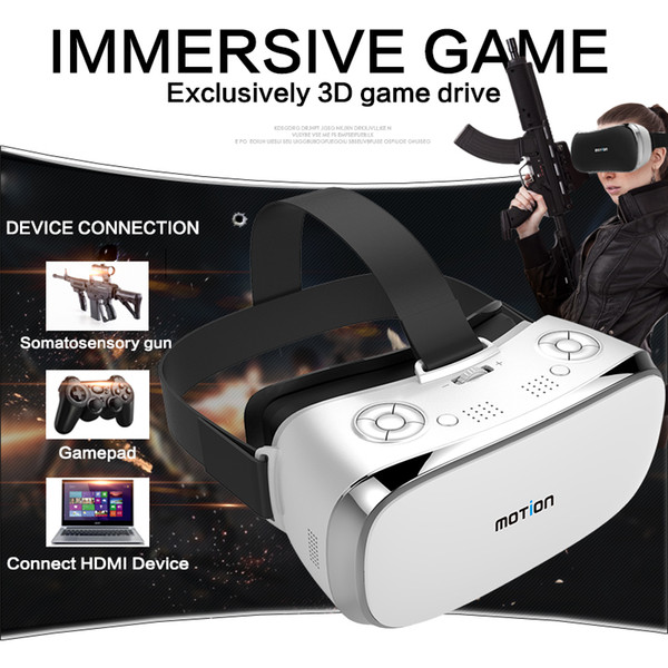 2017 Newest Intergrated VR BOX Headset V3H All-IN-ONE VR BOX Gamepad Virtual Reality 3D Glasses Helmet with individual Operation System