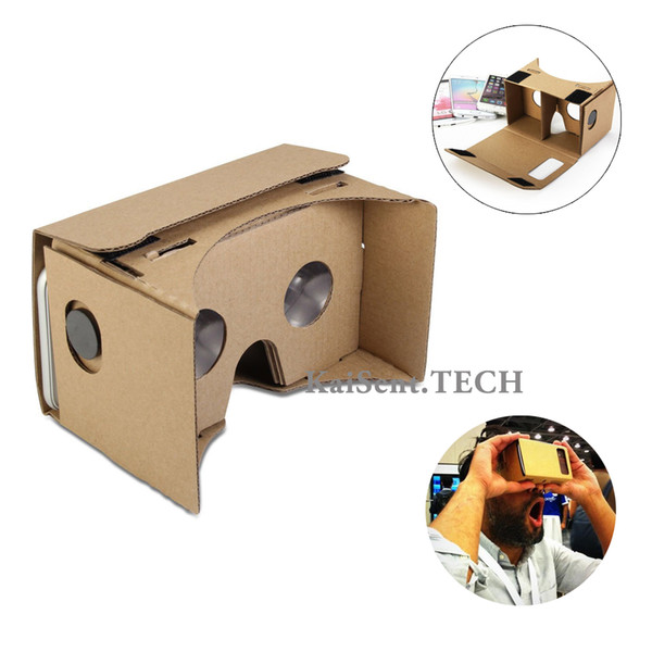 Google Cardboard DIY Kit Virtual Reality Viewer 3D Cardboard Glasses for iPhone 6s 6 plus Samsung s6 s5 note5 3D VR glasses 5