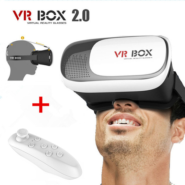 2017 Google Cardboard VR BOX II 2.0 1.0 Version Virtual Reality 3D Glasses for iPhone Samsung + Bluetooth Remote Game Control