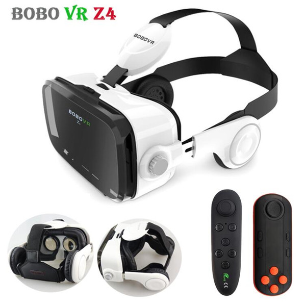 Original Z4 Leather 3D Cardboard Helmet Virtual Reality VR Glasses Headset Stereo Box BOBO VR for 4-6' Mobile Phone