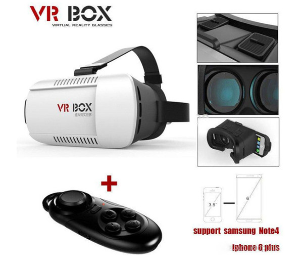 VR Box 2.0 + Gamepad Virtual Reality 3D Glasses Helmet VR BOX Headset For Smartphone 3.5 inch ~ 6 inch with Retail Package