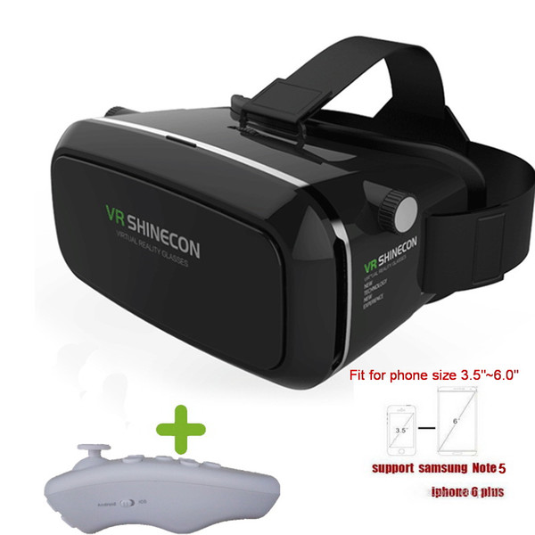 VR BOX 3D Glasses Virtual Reality 3D Video Game Glasses VR Shinecon 3D VR Glasse Free Controller For iPhone Smartphone and Bluetooth Control