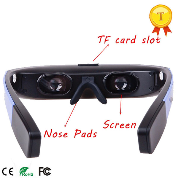 2017 New TG668 3D Smart Video Glasses with 1080P 98inch V-Screen Android5.1 WiFi Touch-Button Track Ball Opera Browser +32GTF