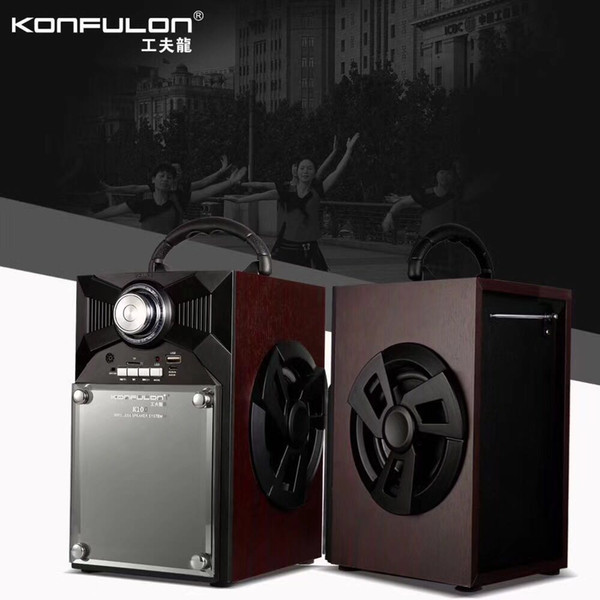 New Konfulon K10 wireless bluetooth speaker automatic searching and storage of FM radio station with colourful LED dazzling lamps blink with