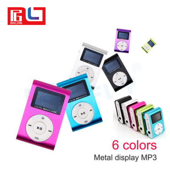 Mini USB Metal Clip Music MP3 Player LCD Screen MP3 Player With FM Support 32GB Micro SD TF Card Slot