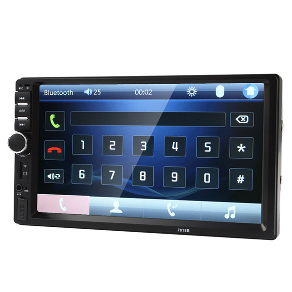 Wholesale- Car 7018B 2 DIN 7 Inch Bluetooth Audio In Dash Touch Screen Car radio Car Audio Stereo MP3 MP5 Player USB Support for SD/MMC