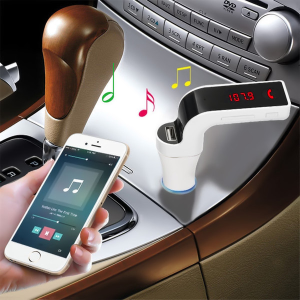 4-in-1 Hands Free Wireless Bluetooth FM Transmitter G7 + AUX Modulator Car Kit MP3 Player SD USB LCD Car Accessories