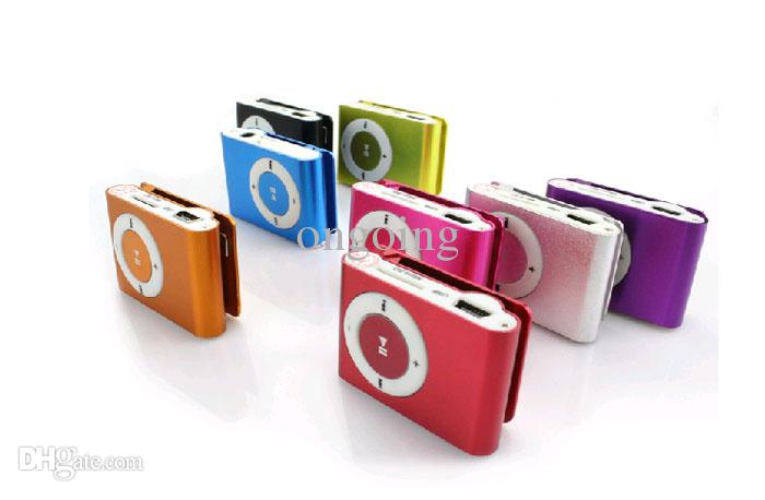 8 colors Mini Clip MP3 player with earphones+usb cables+retail box support Micro SD TF card(1-32GB) Sport Mp3 Metal mp3