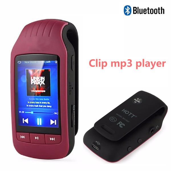 Mini Clip MP3 1037 New Portable MP3 Player 8GB Sport Pedometer Bluetooth music player FM Radio TF Card 1.8 Screen Stopwatch