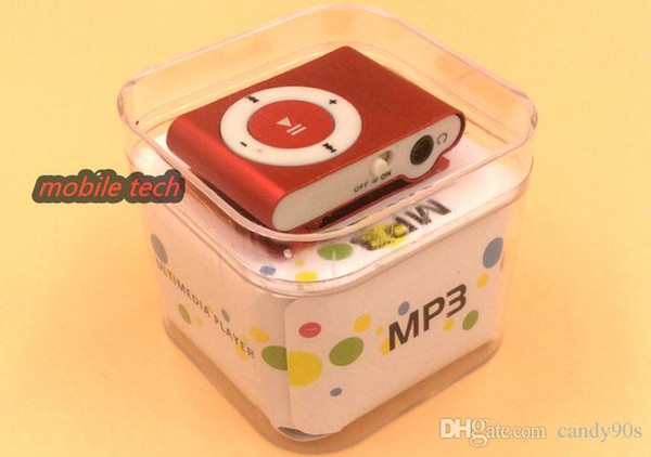 Mini Clip MP3 Player - HOT sell Cheap Colorful Sport mp3 Players Come with Earphone, USB Cable, Retail Box, Support Micro SD/TF Cards