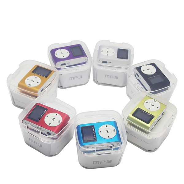 Colorful Mini Clip MP3 Player with 1.2 Inch LCD Screen Music player Support Micro SD Card TF Slot With Gift box