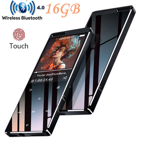 Bluetooth4.1 MP3 Player 16GB Touch Key 1.8 Inch Color Screen Lossless Music Player Support FM, Recording, Support SD up to 128GB