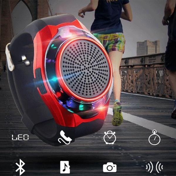 Colorful LED Sports U3 Bluetooth Wireless Watch Music Speaker TF Card FM Audio Radio Anti-Lost Loudspeaker