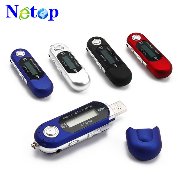 Netop Poppular USB Digital MP3 Music Player Flash Drive LCD Screen Mini FM Radio Slim Blue WMA MP3 Digital Music Media Player L3EF