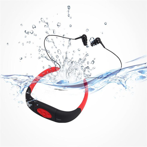 Waterproof 4/8/16GB Swimming Diving MP3 bluetooth player IPX8 Waterproof Underwater Sport MP3 Music Player Neckband Radio Stereo earphone