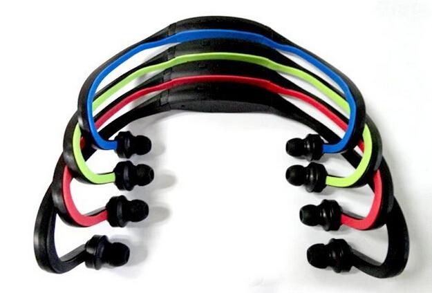 2015 Hot Sale Limited Red Blue Green Sports No Wireless Sport Mp3 Player Wrap Around Headphones Digital with Tf Card 3 Colors Fee Shipping