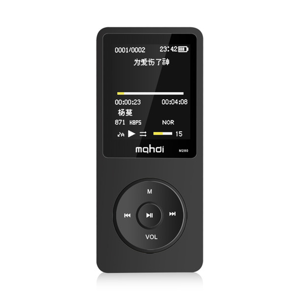 mahdi M280 MP3 Player 8GB HiFi speaker Music Player video play FM Radio Voice Recording w/ TF Card Slot Display Screen