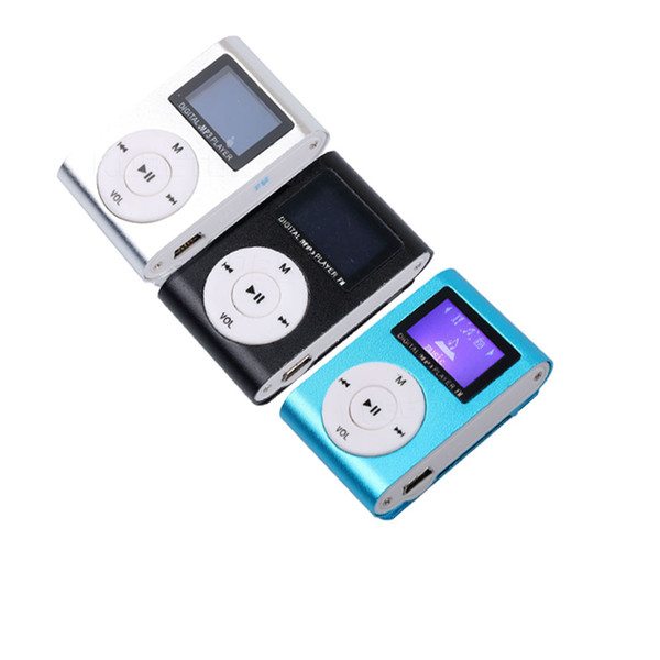 Wholesale- Mini USB Metal Clip MP3 Player LCD Screen Support 32GB Micro SD TF Card Slot Digital mp3 music player wholesale