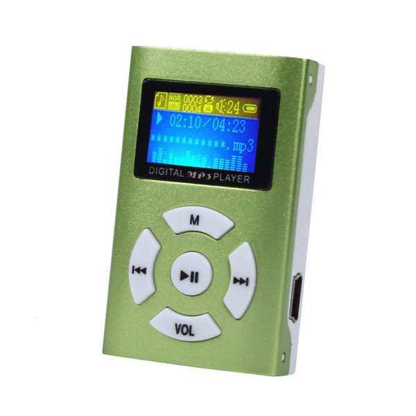 Wholesale- New USB Mini LCD Screen Portable Support 32GB Micro SD TF Card MP3 Player Without Accessories Support Wholesales