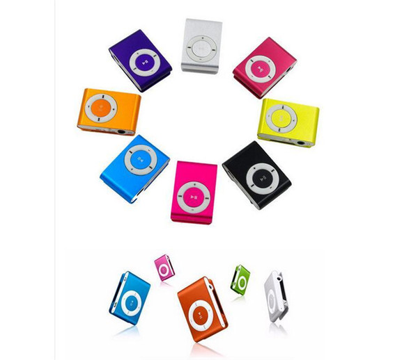 Mini Clip MP3 Support Micro TF/SD Slot With Earphone and USB Cable Portable MP3 Music Players Free Shipping