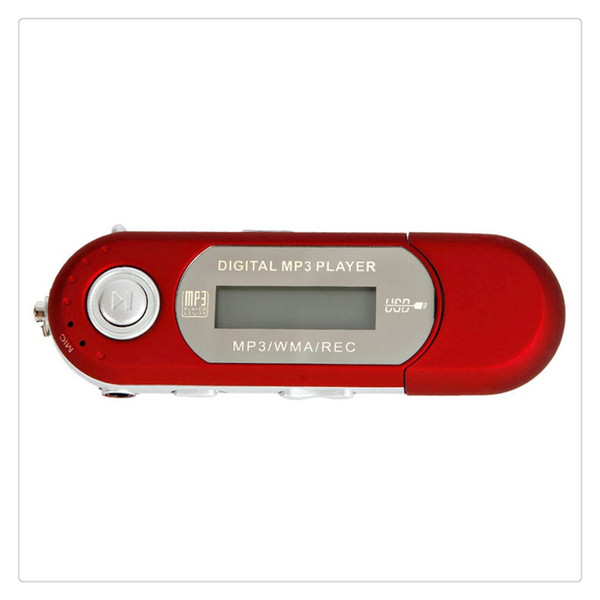 2GB 4GB Red Cute Mini MP3 Music Player USB 2.0 Flash Drive LCD Display w / FM Radio Voice Recorder Hot Sale