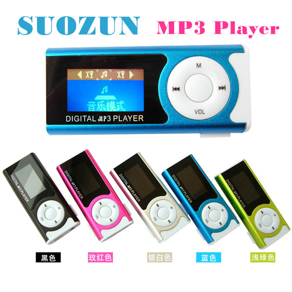 SUOZUN Mini USB Clip LCD Screen MP3 Media Player Support 16GB externa Micro SD for MP3/WMA Compact and stylish mp3 player