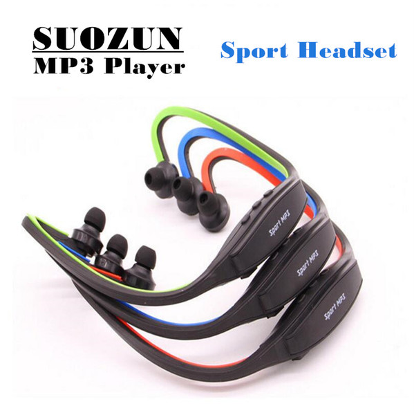 SUOZUN New Cheap Portable Headphone Sport MP3 Player with TF Card Slot Headset Wireless Earphone Headphones Mp3 Music Player