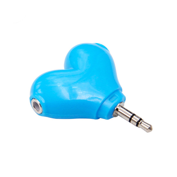 hotales Heart Y Type 3.5mm To Dual 3.5mm AUX Cable Headphone Separator Male To Female Stereo Audio Earphone Splitter Adapter