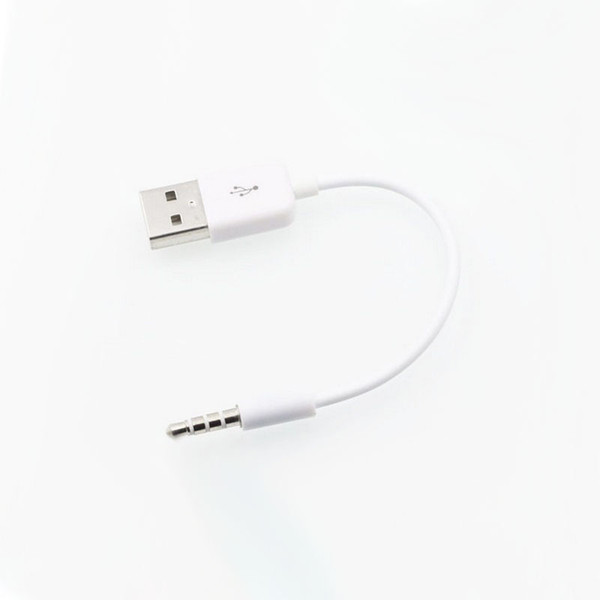 10cm 3.5mm to USB Power Charger Sync Data Transfer Cable for iPod Shuffle 3rd and 4th Generation