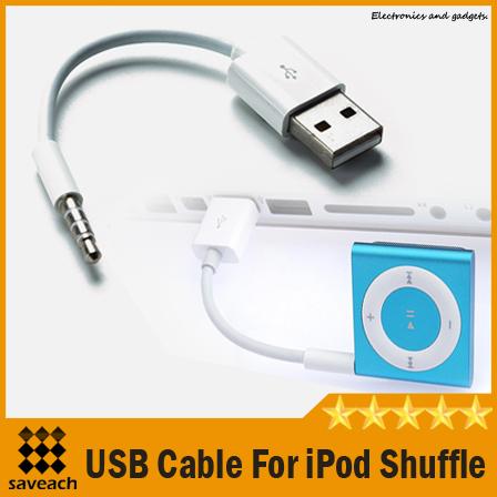 Wholesale High Quality Charge Cable For iPod Shuffle 3 5 6 Data Lines Charging USB 2.0 Data Free Shipping