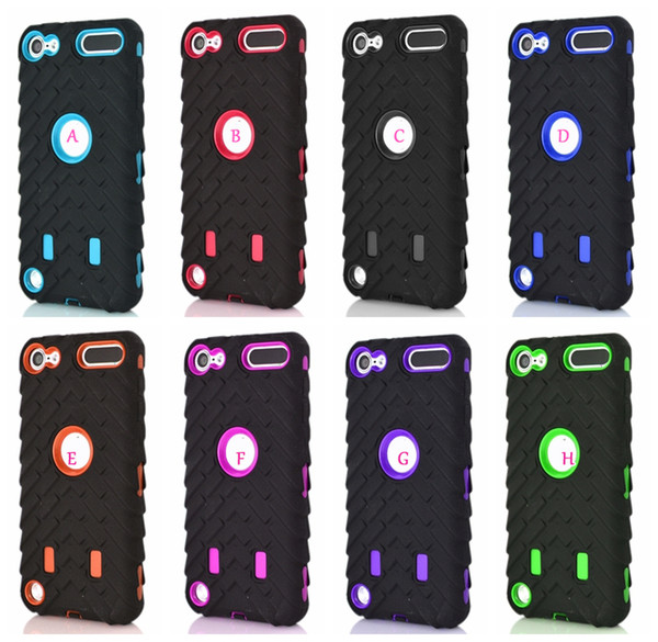 Tire tyre Vroom Hard PC Plastic+Soft Hybrid Layer Case For Ipod Touch 6 6G 6th 5 5th Ipod6 Ipod5 Car Silicone Rubber Shockproof Cover