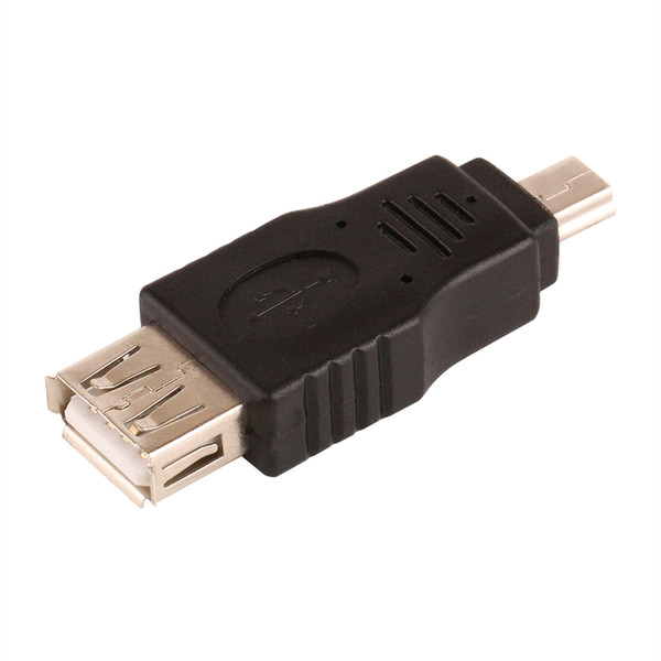 Free Shippping 200pcs/Lot Black Female USB 2.0 A To Male Mini 5 pin B Adapter Converter USB Cable For MP3 MP4 Wholesale