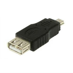 Free Shippping 300pcs/Lot Black Female USB 2.0 A To Male Mini 5 Pin B Adapter Converter USB Cable For MP3 MP4 Wholesale