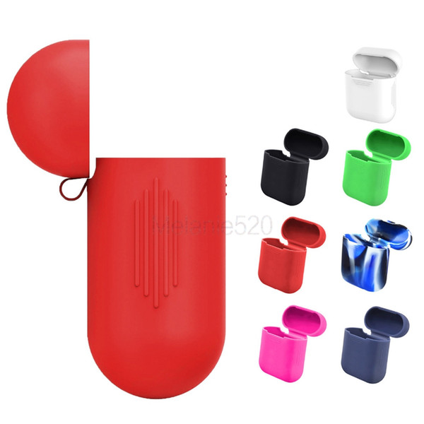 Silicone Shock Proof Carrying Case Cover Skin Sleeve Pouch Box for Apple Airpods Air Pods Wireless Earphone Headphone