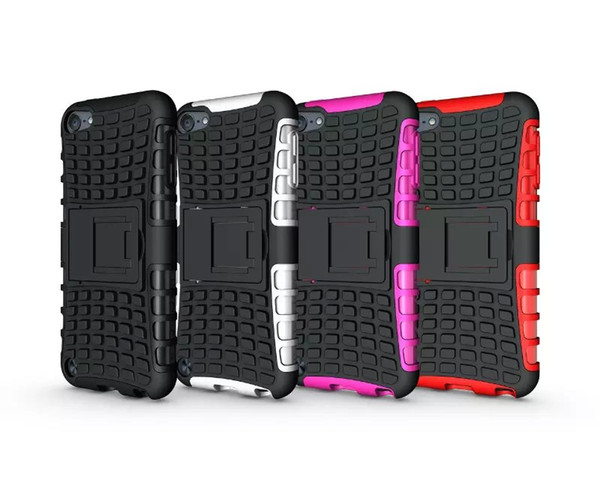 Heavy Duty Rugged Dual Layer Impact Armor Robot KickStand Case Cover For Apple ipod touch 6 200pcs/lot