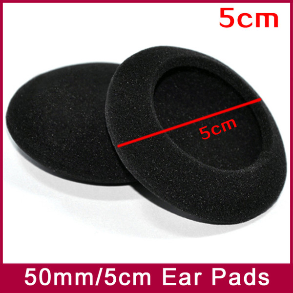 10pairs/lot EarPads Foam Pad Sponge cushion cover Diameter 50mm 5cm for PP PX100 PX200 PX100II PX200II PX300 headphone earphones Hot!