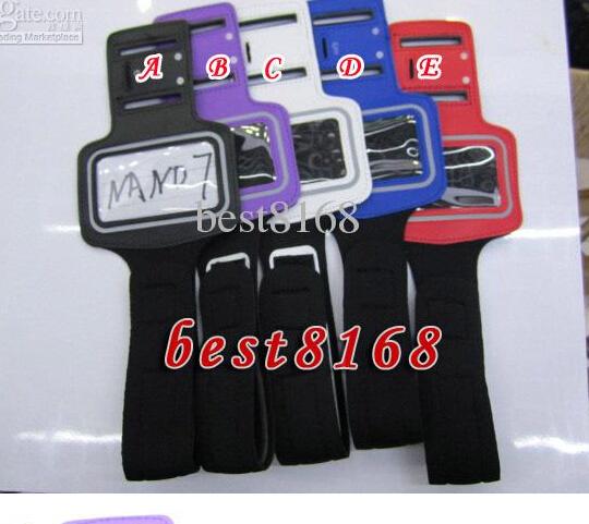 For Ipod nano 7 nano7 Armband Protector Black Sport Running GYM Arm Band Soft PU Leather Jacket Pouch case strap skin cellphone luxury