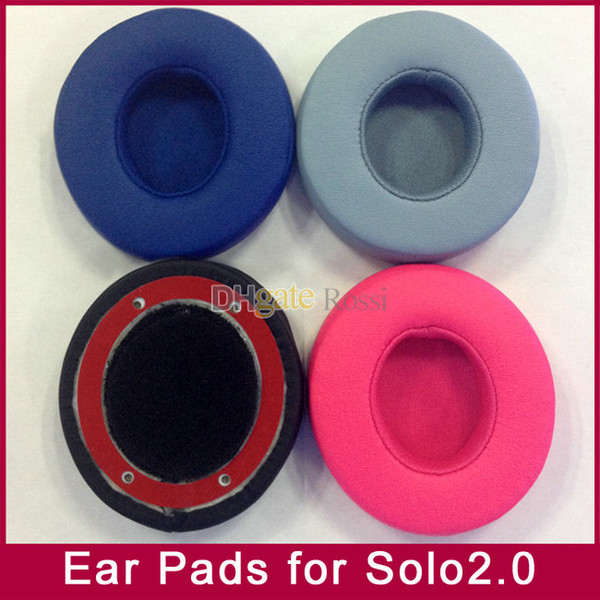 Wholesale Replacement Ear Pads Foam earpads Cushions pillow cover For Solo2 solo2.0 Wired Version headphone headset mp3 mp4 player 6colors