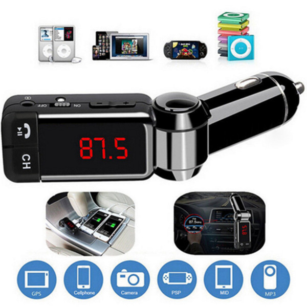 NEW Bluetooth Car Adapter LCD Display handfree Car Kit MP3 FM Transmitter Dual USB Charger For iPhone Samsung HTC Android HIgh Quality