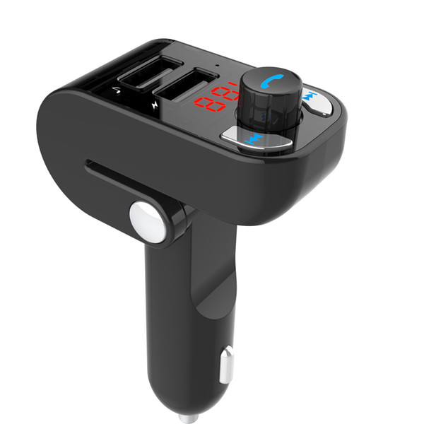 Hot sell car mp3 player Bluetooth FM Transmitter Radio Adapter USB Car Charger Car Kit with Display MP3 Player Supports TF SD Card