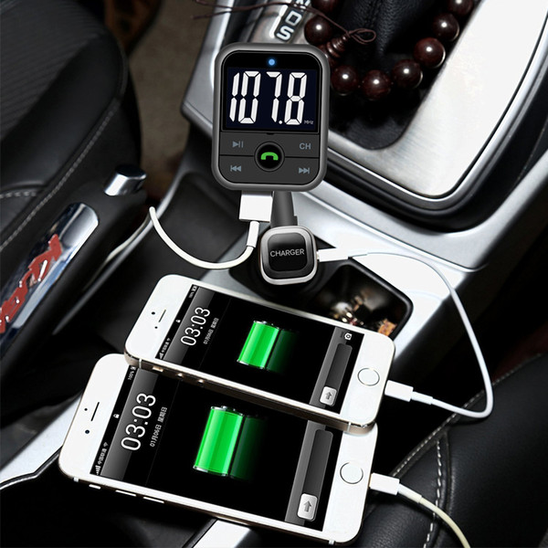 Universal Bluetooth FM Transmitter MP3 music Player Car Kit Handsfree Set 5V 2.1A Dual USB Car charger Support Micro SD Card 32G